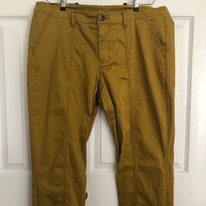 Cabi Yellow Mustard Tracker Pants w/ Jogger Ankle
